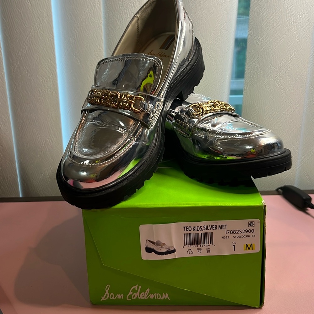 Kids Sam Edelman teo Silver met size 1